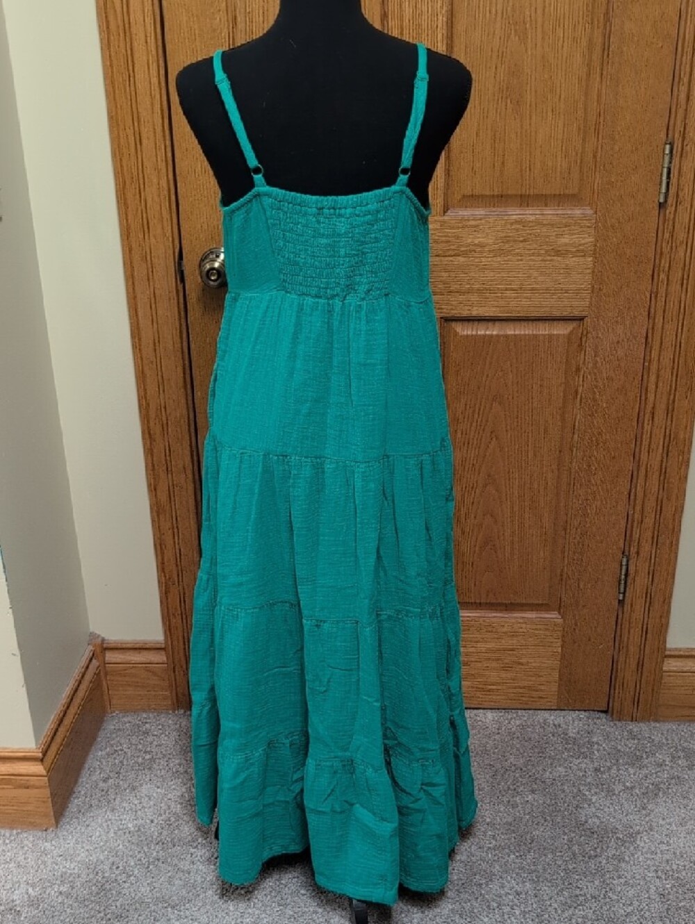 Universal Thread Green Tiered Button-Front Maxi Dress - Picture 2 of 6